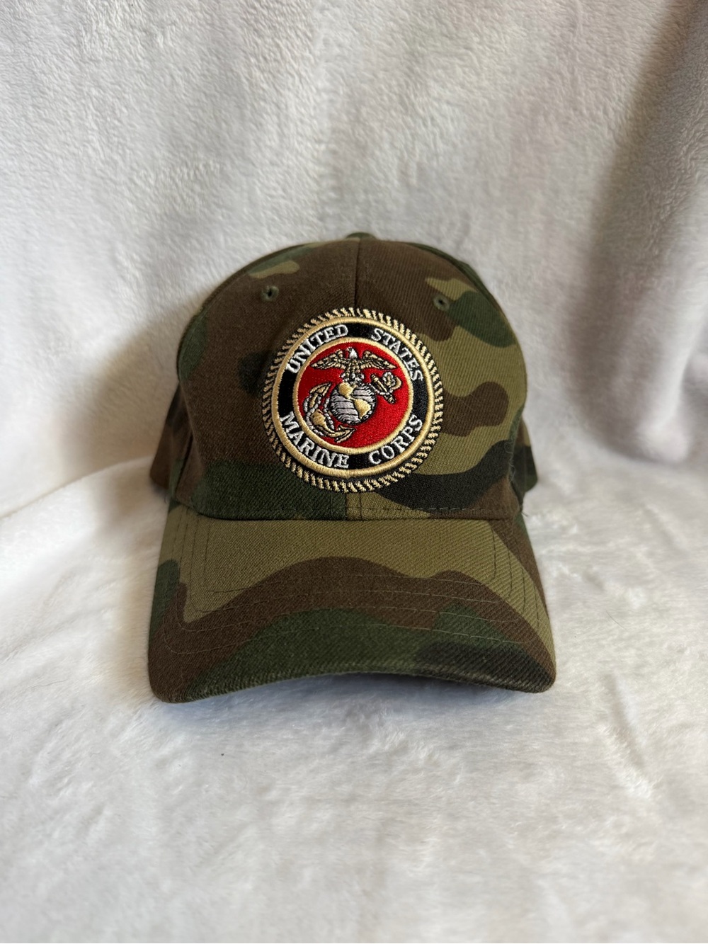 U.S. Marine Corps Camo Hat Embroidered Eagle Globe Anchor Military Ball Cap